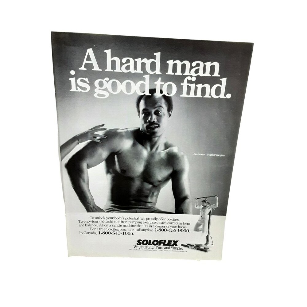 1985 Soloflex Featuring Boxer Ken Norton Original Print Ad